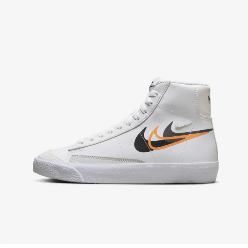 Nike Blazer Mid NN GS Black / Bright Mandarin / White FN7788-100 Size 6.5Y